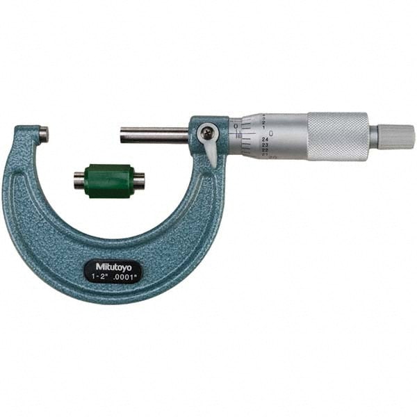 Mitutoyo 103-132CAL Mechanical Outside Micrometer: 2" Range, 0.0001" Graduation Image