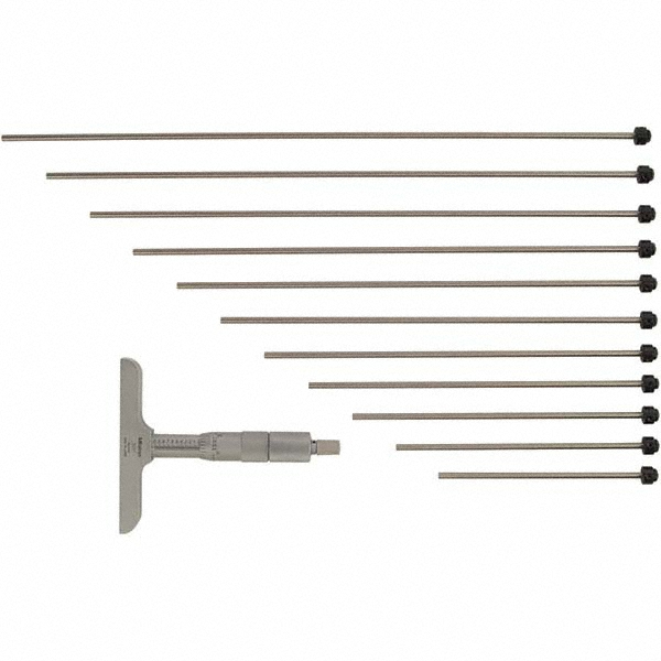 Mitutoyo Mechanical Depth Micrometers; Minimum Measurement (Inch): 0 ; Minimum Measurement (Decimal Inch): 0 ; Features: None ; Rod Type: