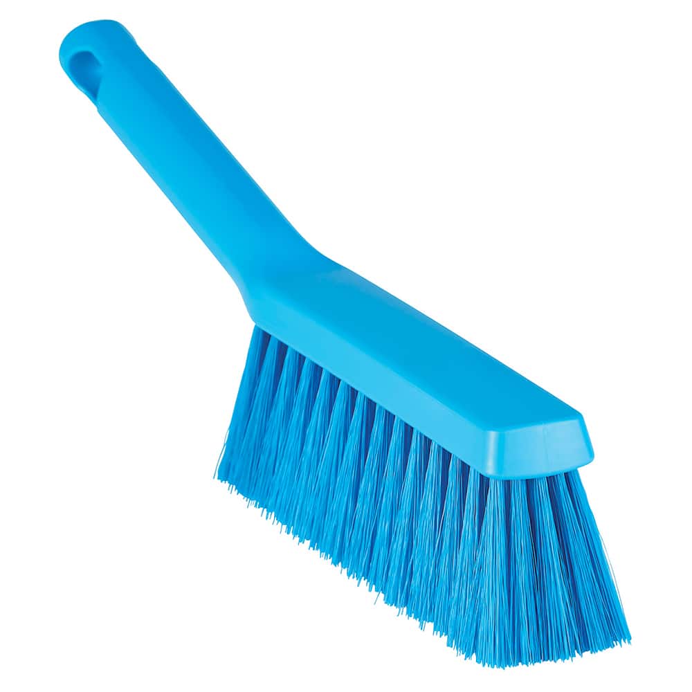 Counter & Dust Brushes; Type: Bench Brush; Bristle Material: Polypropylene; Bristle Length (Inch): 2.36 in; Head Length (Inch): 7.0; Bristle Firmness: Medium; FSIS Approved: No; Head Width (Inch): 2; 2.0000; Bristle Color: Blue; Includes Dust Pan: No; Han
