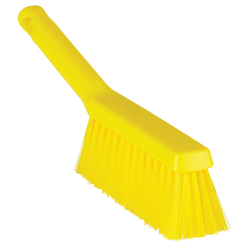 Counter & Dust Brushes; Type: Bench Brush; Bristle Material: Polypropylene; Head Length (Inch): 7.0; Bristle Firmness: Medium; FSIS Approved: No; Head Width (Inch): 2; 2.0000; Bristle Color: Gold; Includes Dust Pan: No; Handle Material: Plastic; Handle Le