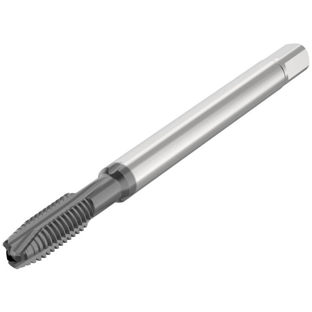 Spiral Point Tap: 1/4-28 UNJF, 3 Flutes, Plug Chamfer, 3B Class of Fit, High-Speed Steel-E-PM, AlCrN Coated