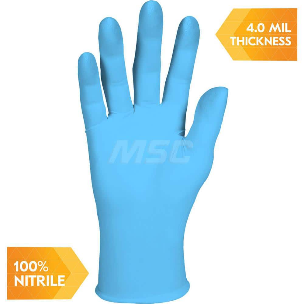 Disposable Gloves: X-Small, 4 mil Thick, Nitrile, Industrial Grade
