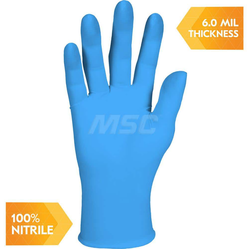 Disposable Gloves: 6 mil Thick, Nitrile, Industrial Grade