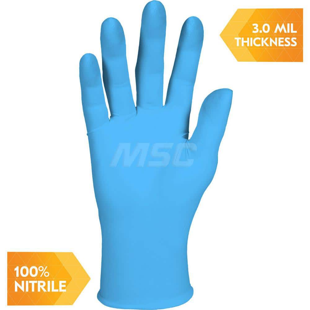 Disposable Gloves: X-Small, 3 mil Thick, Nitrile, Industrial Grade