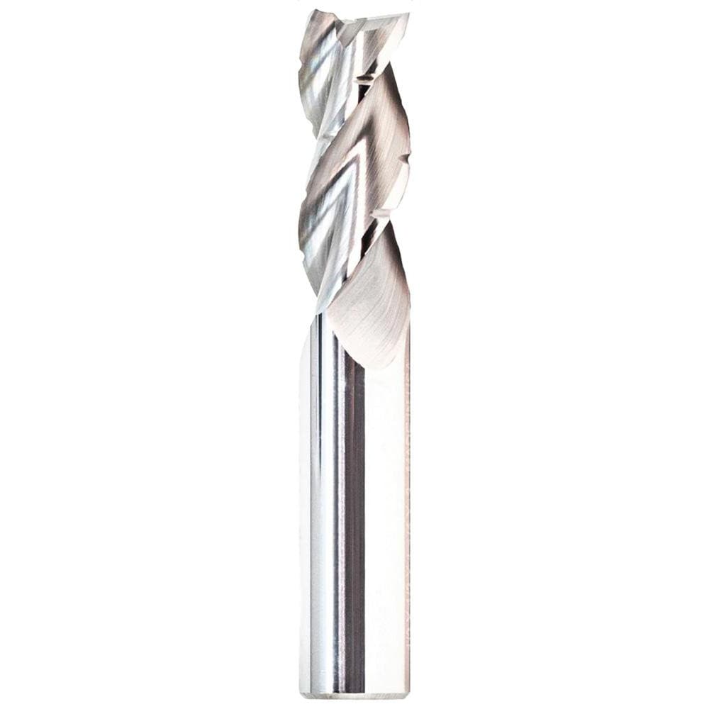 Corner Radius End Mill: 3/8" Dia, 1" LOC, 0.03" Radius, 3 Flutes, Solid Carbide