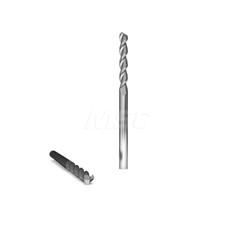 Square End Mill: 1/2" Dia, 1-1/4" LOC, 2 Flutes, Solid Carbide