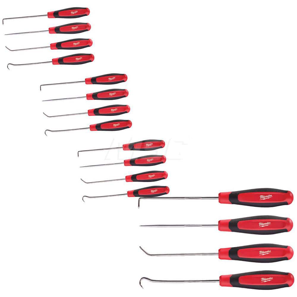 Milwaukee Tool - Scribe & Probe Sets; Type: Hook & Pick Set; Number of  Pieces: 4.000; Contents: (4) Offset Hook; (4) Straight Pick; (4) 90 Degree  Hook; (4) Hook; Container Type: Storage