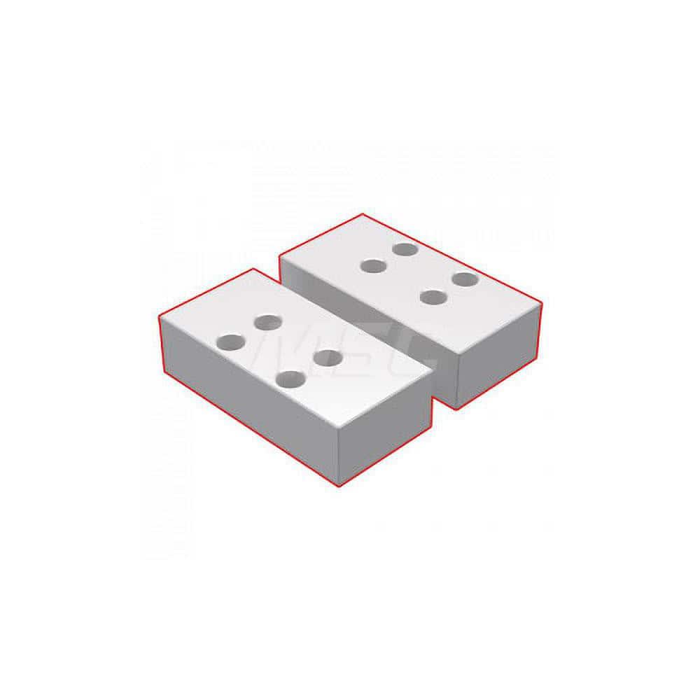 Vise Jaw Sets; Jaw Width (mm): 125.73 mm; Jaw Width (Inch): 125.73 mm; Set Type: Standard; Material: Aluminum; Vise Compatibility: V510X Self-Centering Vises; V562X Self-Centering Vises; Jaw Height (mm): 62.3 mm; Jaw Height (Decimal Inch): 62.3 mm; Jaw Th