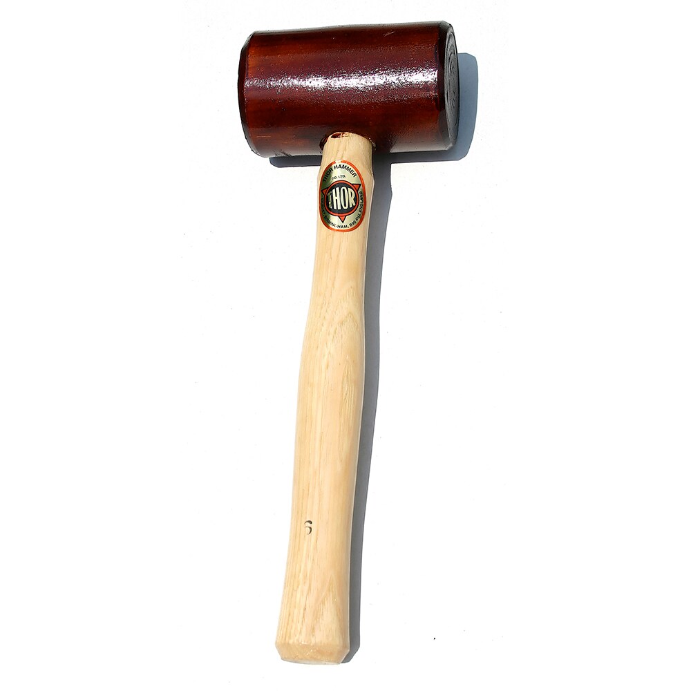 Non-Marring Hammer: 0.13 lb, 1" Face Dia, Rawhide Head