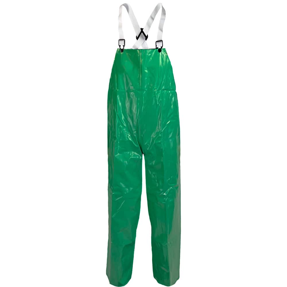 Louisiana Professional Wear 250BTRGRMD Bib Overalls & Suspenders: Size M, Kelly Green, PVC, Polyester & Polyurethane 
