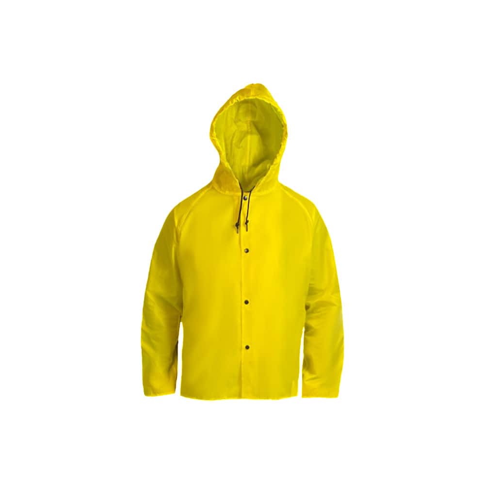 Rain Jacket: Size 3XL, Lemon Yellow, Nylon & Polyurethane