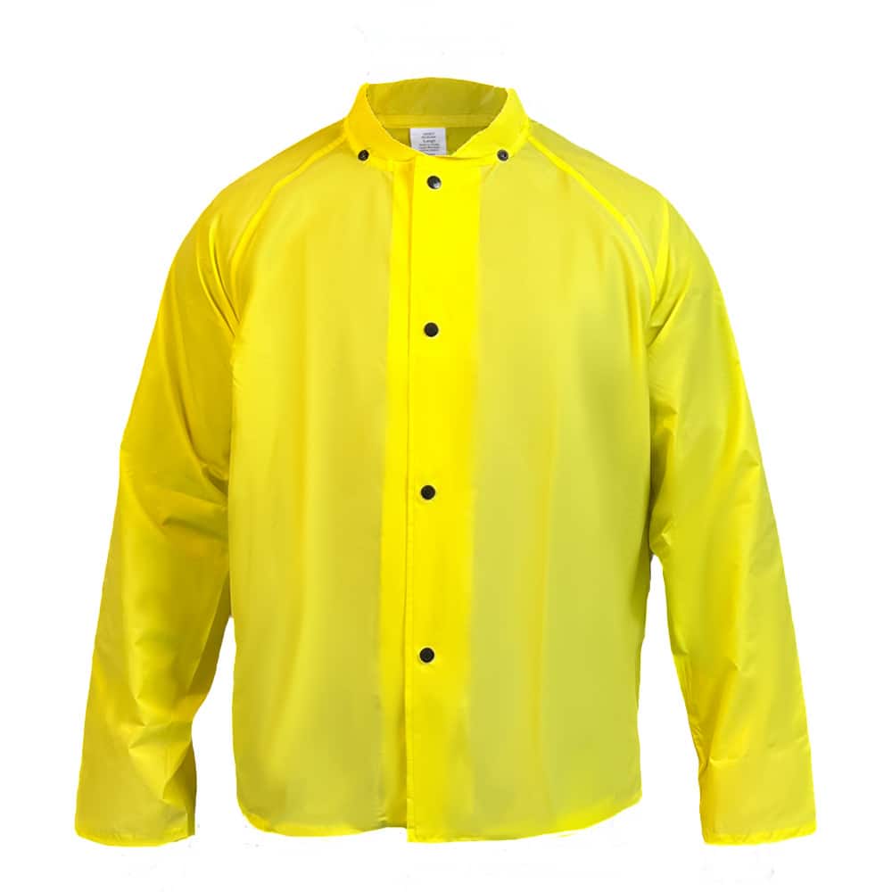 Louisiana Professional Wear Rain Jacket: Size M, Lemon Yellow, Polyurethane & Nylon | Part #400SCJYLMD