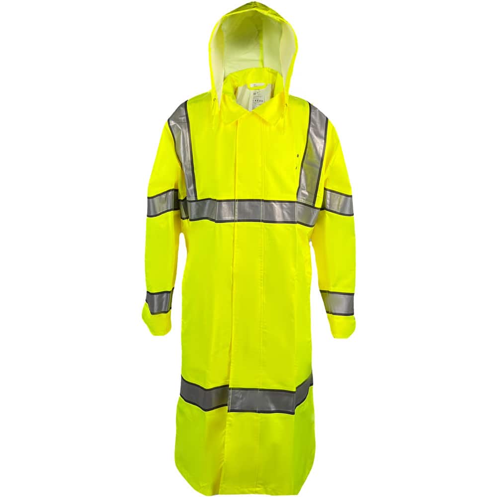 Louisiana Professional Wear Coat: Size L, Fluorescent Yellow, Polyester & Polyurethane | Part #900SHCFYLG