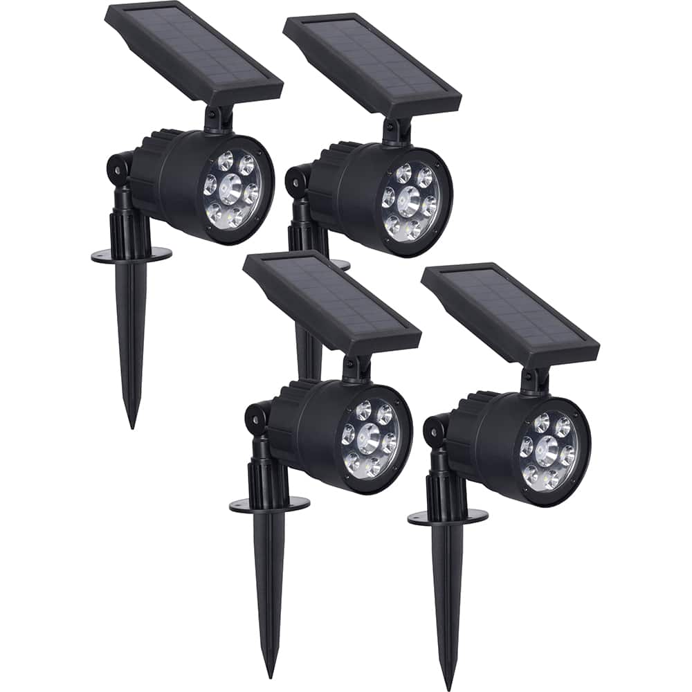 Kostbaar Sleutel Bounty Westinghouse - Landscape Light Fixtures; Type of Fixture: Solar Spot Light;  Mounting Type: Wall; Ground; Lamp Type: LED; Housing Material: Plastic;  Housing Color: Black; Wattage: 1.8 - 14655534 - MSC Industrial Supply