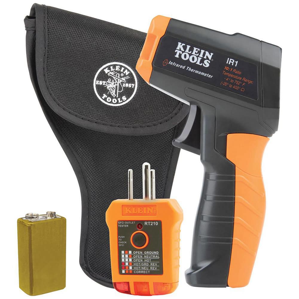 Infrared Thermometers; Display Type: Backlit LCD ; Accuracy: 140 F or 12%; Accuracy Below Freezing is 140 F Plus 0.2 Degrees Per Degree Below 320 F ; Compatible Surface Type: Dark; Dull; Light; Shiny ; Resolution: 0.1F (0.1 C) ; Emissivity Type: Fixed