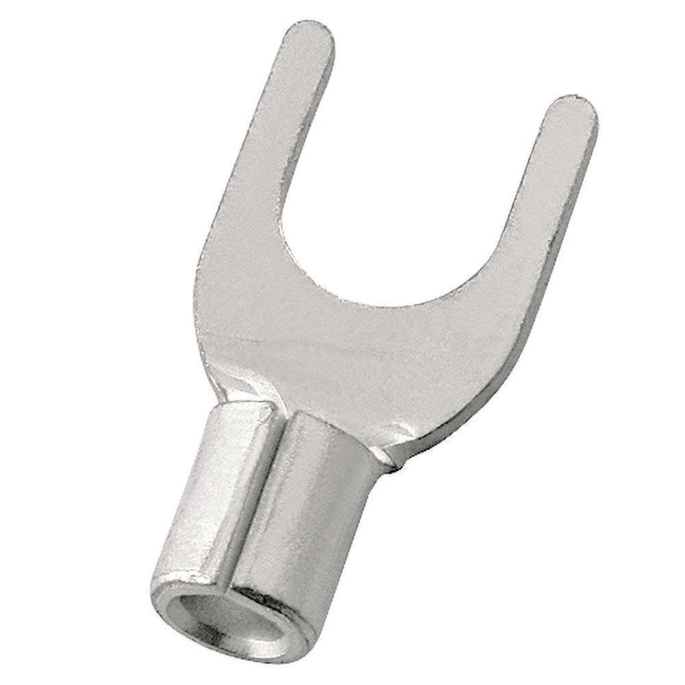 Standard Fork Terminal: Non-Insulated, #10 Stud, Crimp