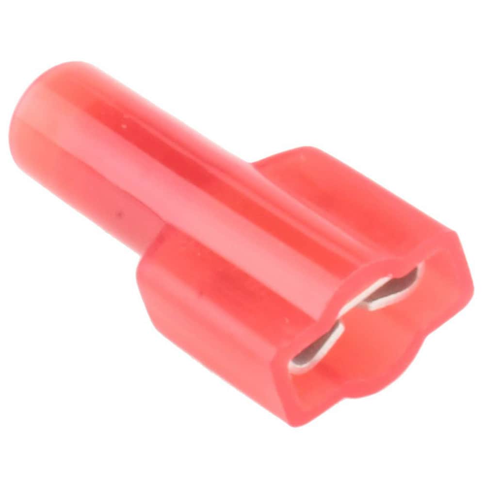 Wire Disconnect: Female, Red, Nylon, 22-16 AWG, 1/4" Tab Width