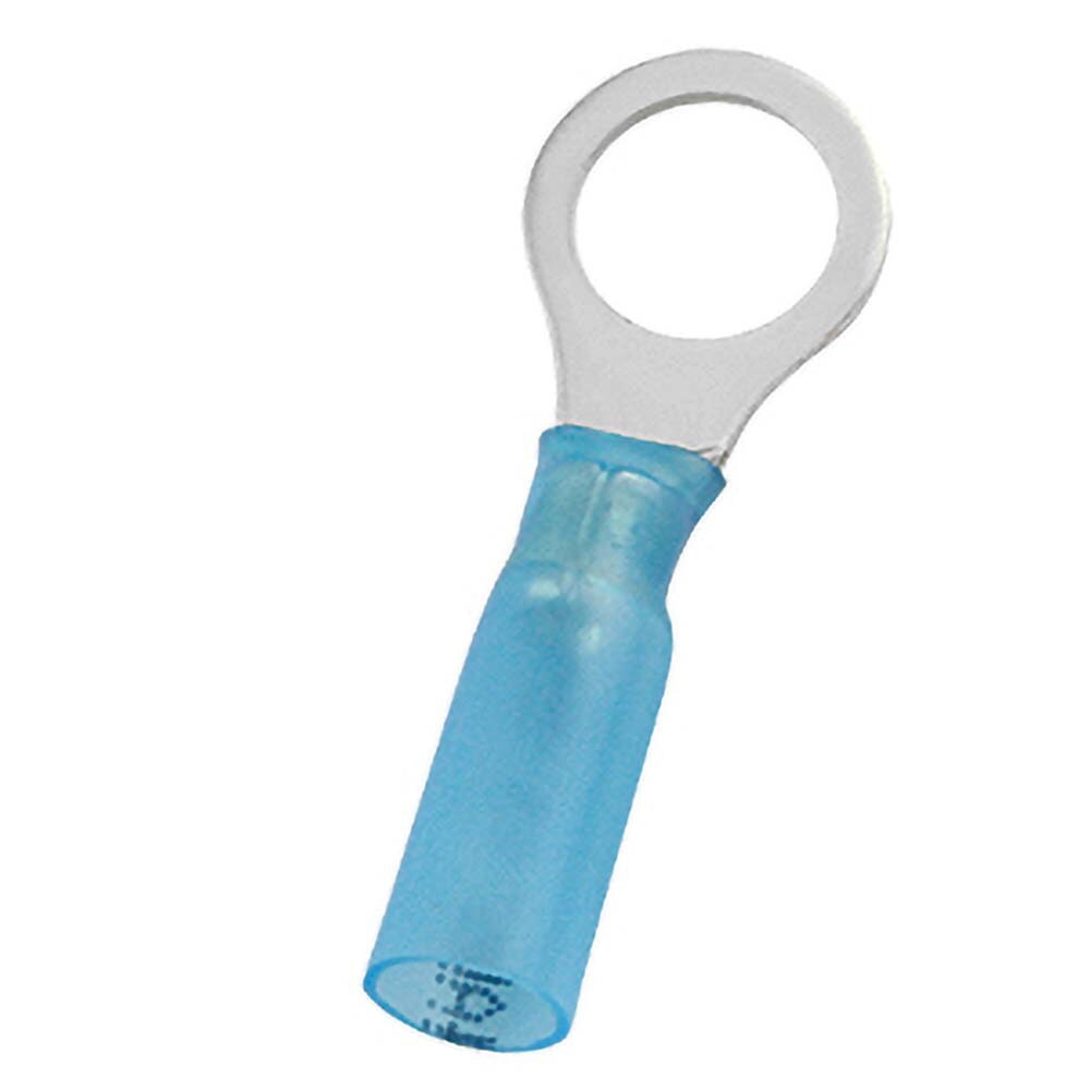 Circular Ring Terminal: Partially Insulated, 16 to 14 AWG, Crimp Connection
