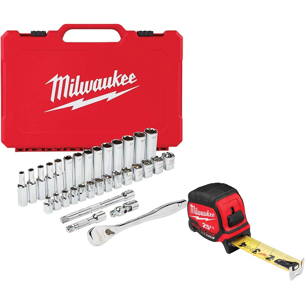 Milwaukee Tool 1229420/9508327 Ratchet Socket Set: 32 Pc 