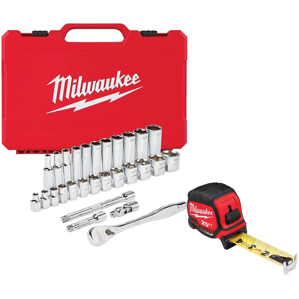 Milwaukee Tool 1814947/9508327 28 Piece 3/8" Drive Mechanics Tool Set 