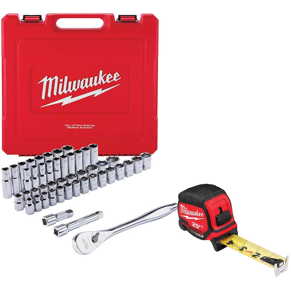 Milwaukee Tool 1680860/9508327 Deep Standard Socket Set: 47 Pc 