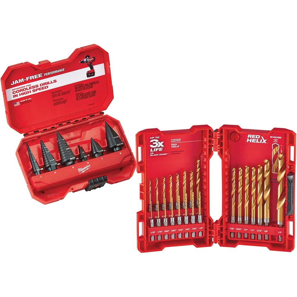 Milwaukee Tool Drill Bit Set Step Drill Bits 6 Pc 0.125