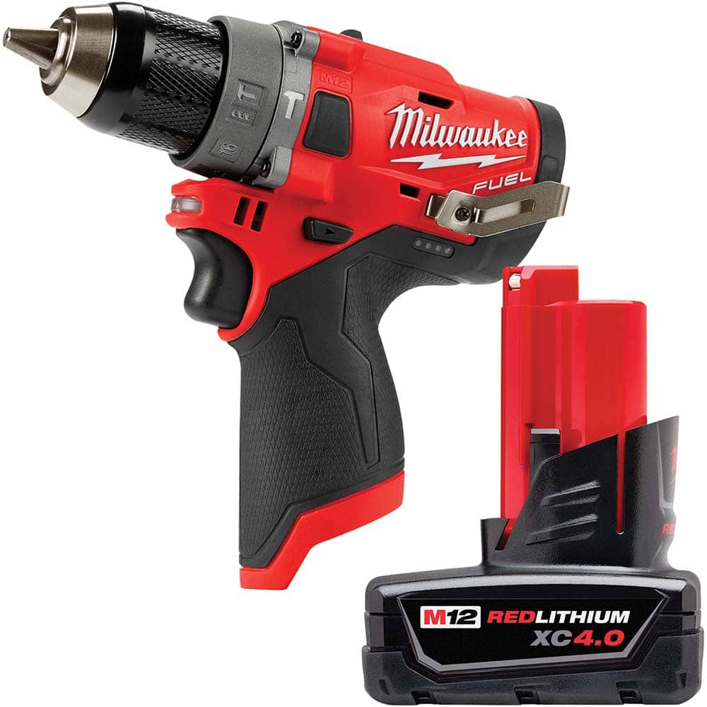 Cordless Hammer Drill: 1/2" Chuck, 0 to 25,500 BPM, 0 to 1,700 RPM