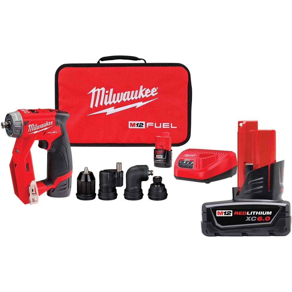 Milwaukee Tool 9501525/3358953 Cordless Screwdriver: 12V, 3/8" Bit Holder, 1,600 RPM, 300 in/lb Image