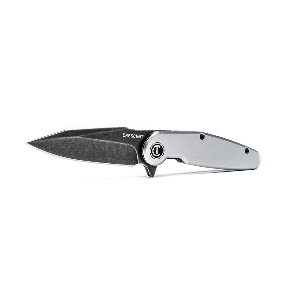 Pocket & Folding Knives; Edge Type: Straight ; Handle Material: Metal ; Overall Length (Inch): 8-1/2 ; Blade Length (Inch): 3-1/2 ; Handle Color: Silver ; Features: Heavy-Duty Ball Bearing System; Ergonomic Handle; Action Flipper Tab; Liner Lock Mechanism