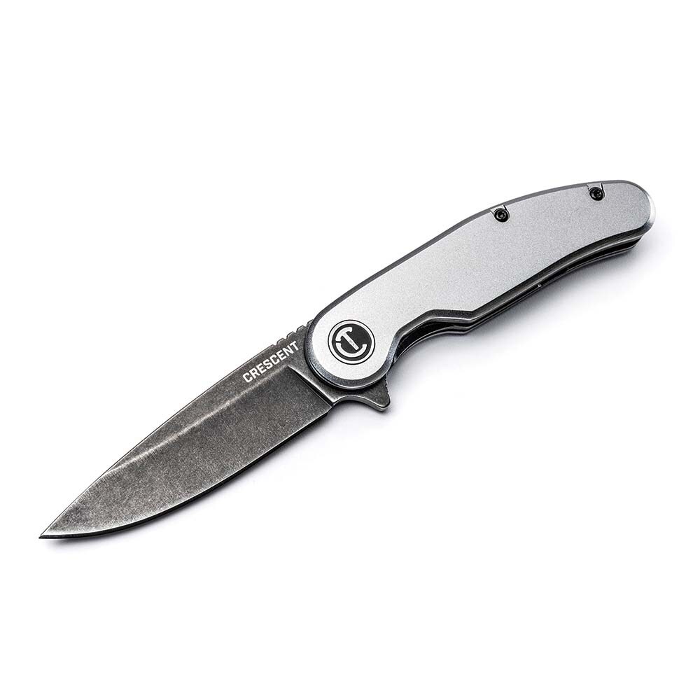 Pocket & Folding Knives; Knife Type: Drop Point ; Edge Type: Straight ; Handle Material: Metal ; Overall Length (Inch): 8-1/2 ; Blade Length (Inch): 3-1/4 ; Handle Color: Silver