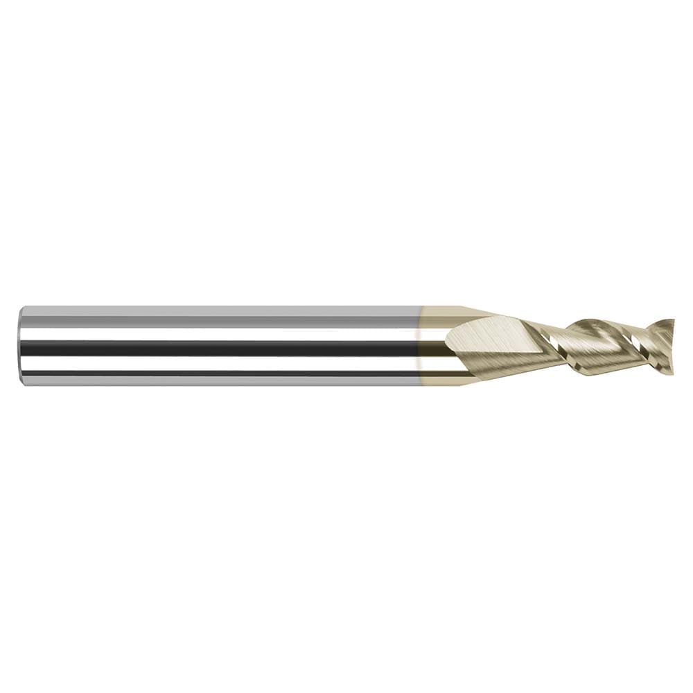 Square End Mill: 1/4" Dia, 3/4" LOC, 2 Flute, Solid Carbide