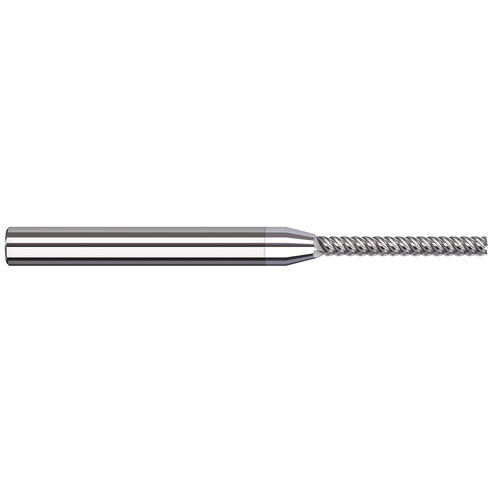 Harvey Tool 1/32", 1/4" LOC, 1/8" Shank Diam, 2-1/2" OAL, 5 Flute Solid Carbide Square End Mill - Single End, TiB2 Finish, 50° Helix, RH Flute, RH