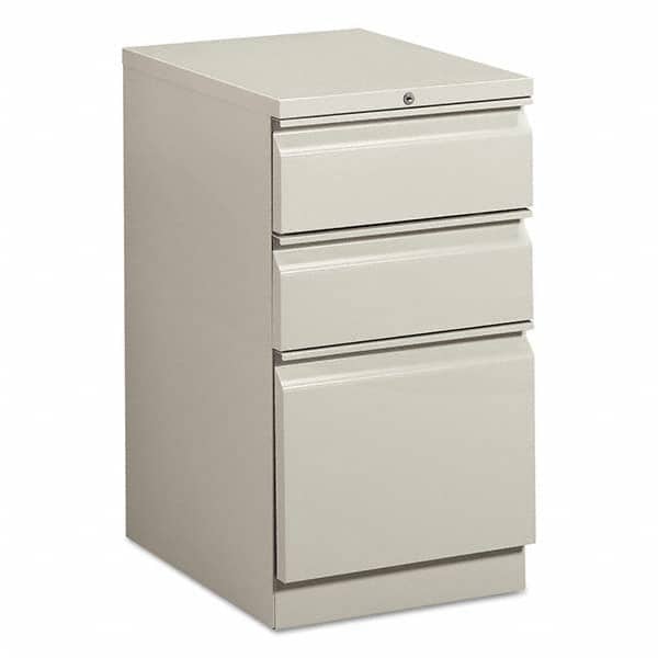 Vertical File Cabinet: 3 Drawers, Steel, Light Gray