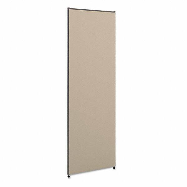 Fabric Panel Partition: 24" OAW, 72" OAH, Gray