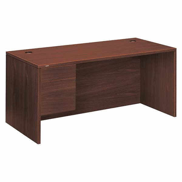 Hon Office Desks; Type Left Pedestal ; Center Draw No ; Color Mahogany ; Material