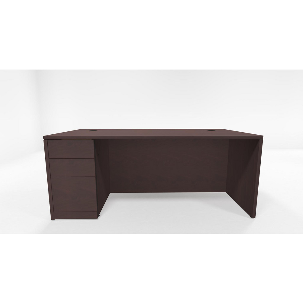 Hon Desk: Woodgrain Laminate, Mahogany - 72" OAW, 29-1/2" OAH, 36" OAD | Part #HON105896LNN