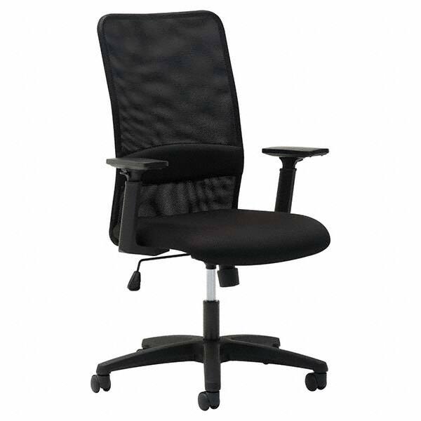 Task Chair: Fabric, Adjustable Height, Black