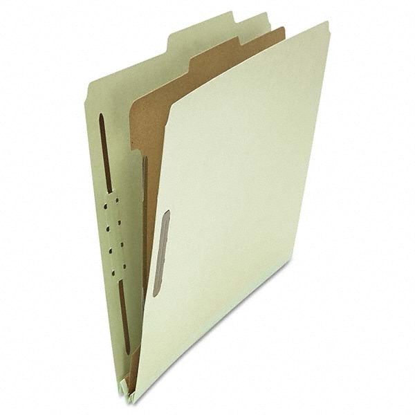 Classification Folder: Letter, Gray & Green, 10/Pack