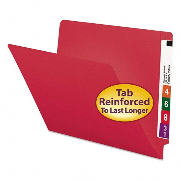 SMEAD - File Folders with End Tab: Letter, Red, 100/Pack | MSC ...