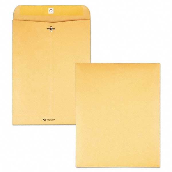 Quality Park 9-1/4 X 14-1/2 Clasp Envelopes With Deeply Gummed Flaps Clasp 94 9 1 4 Width X 14 1 2 Length 28 Lb Gummed Kraft 100 Box Kraft  1