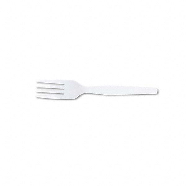 Plastic Cutlery, Heavy Mediumweight Fork, 1000 Carton