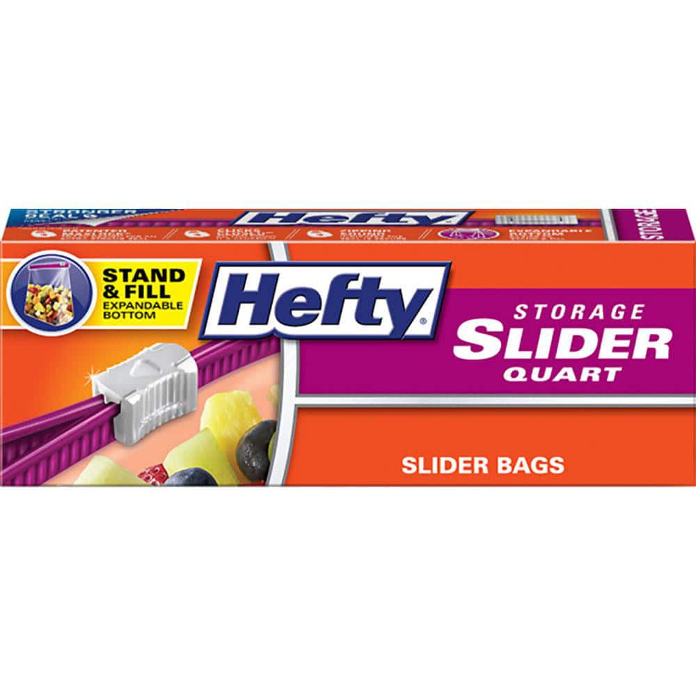 Hefty Slider Bags 2 5 Gal 0 9 Mil 14 38 x 9 Clear 12 /Box (rfpr83812), Size: One Size