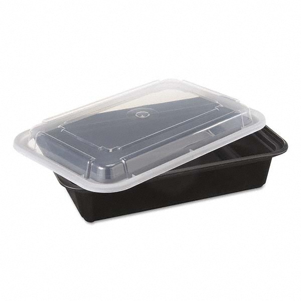 Pactiv VERSAtainers Black/Clear 38oz 6W x 8 1/2D x 2H 150/Carton