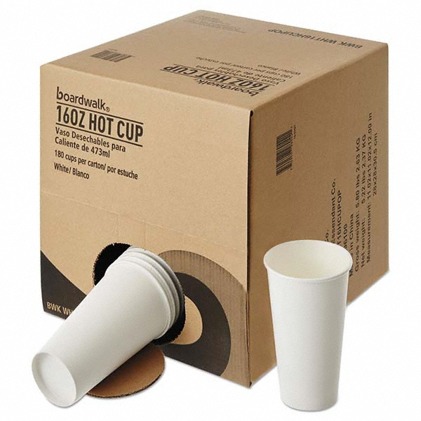 Boardwalk - Convenience Pack Paper Hot Cups, 16 oz, White, 180/Carton ...