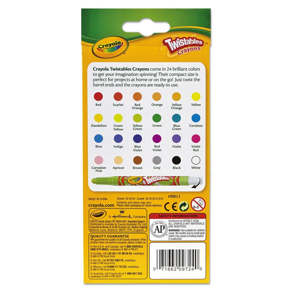 Crayola - Markers & Paintsticks; Type: All Purpose Wax Crayon ; Color ...