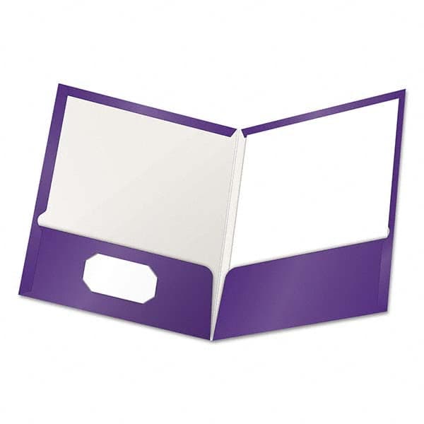 Letter Size 24/Pack Purple 1InTheOffice Purple File Folders Top-Tab File Folders 3 Tab 