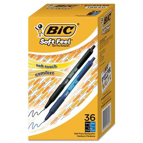 Bic BICSCSM361AST Ball Point Pen: 1 mm Tip, Assorted Ink 