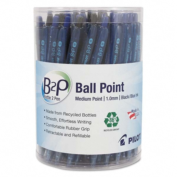 Paper Mate - Retractable Ball Point Pen: 1 mm Tip, Blue Ink - 19349281 -  MSC Industrial Supply