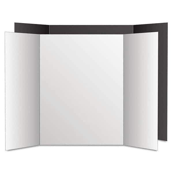 Royal Eco Brites Too Cool Tri-Fold Poster Board, Black/White - 6 pack