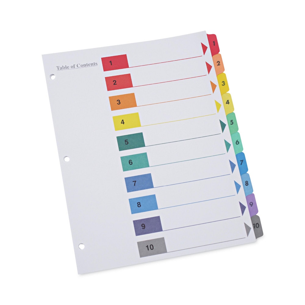 UNIVERSAL - Tabs, Indexes & Dividers; Divider Type: Preprinted; Color ...